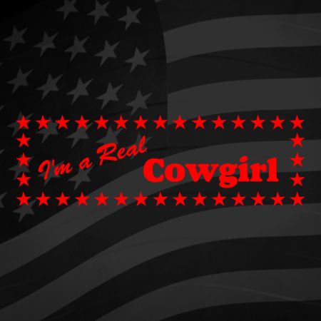 Im a real Cowgirl Iron on Decal